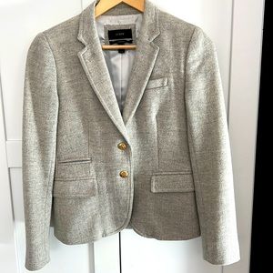 J. Crew Wool Herringbone Schoolboy Blazer